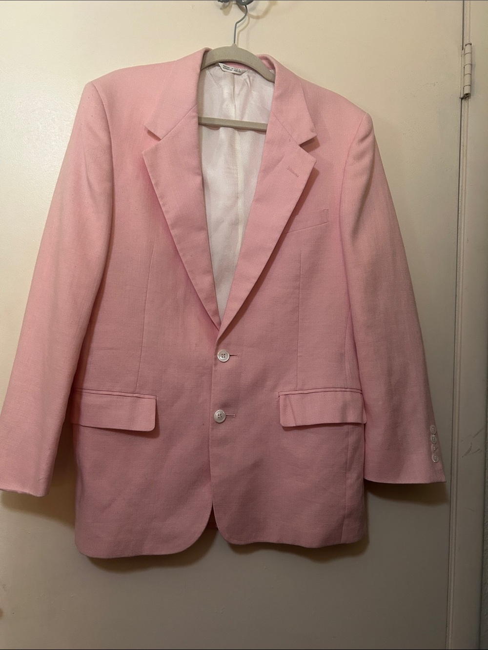 Women's Soft Pink Single-Breasted Blazer - Classic Notch Lapel